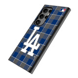 LA Dodgers Plaid MagSafe Compatible Phone Case for Samsung Galaxy