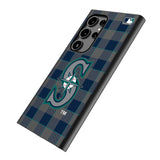 Seattle Mariners Plaid MagSafe Compatible Phone Case for Samsung Galaxy