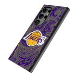 Los Angeles Lakers Paisley MagSafe Compatible Phone Case for Samsung Galaxy