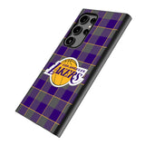 Los Angeles Lakers Plaid MagSafe Compatible Phone Case for Samsung Galaxy
