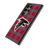 Atlanta Falcons Plaid MagSafe Compatible Phone Case for Samsung Galaxy