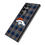Denver Broncos Plaid MagSafe Compatible Phone Case for Samsung Galaxy