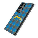 Los Angeles Chargers Plaid MagSafe Compatible Phone Case for Samsung Galaxy