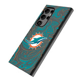 Miami Dolphins Paisley MagSafe Compatible Phone Case for Samsung Galaxy