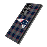 New England Patriots Plaid MagSafe Compatible Phone Case for Samsung Galaxy