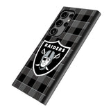 Las Vegas Raiders Plaid MagSafe Compatible Phone Case for Samsung Galaxy