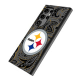Pittsburgh Steelers Paisley MagSafe Compatible Phone Case for Samsung Galaxy