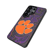 Clemson University Tigers Paisley MagSafe Compatible Phone Case for Samsung Galaxy