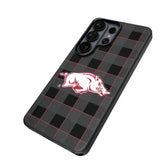 University of Arkansas Fayetteville Razorbacks Plaid MagSafe Compatible Phone Case for Samsung Galaxy