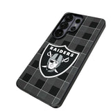 Las Vegas Raiders Plaid MagSafe Compatible Phone Case for Samsung Galaxy