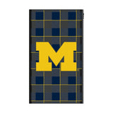 University of Michigan Wolverines Plaid 5000mAh Flat Powerbank