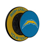 Los Angeles Chargers Personalized Endzone Solid PopSockets Magnetic Phone Grip and Stand