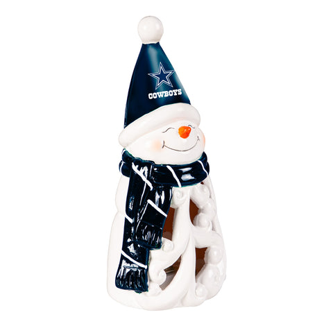 Dallas Cowboys Statue 8 Inch LED Snowman