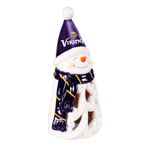 Minnesota Vikings Statue 8 Inch LED Snowman