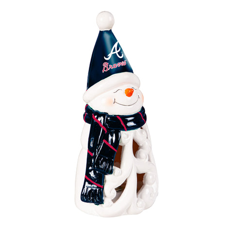 Atlanta Braves Statue 8 Inch LED Snowman