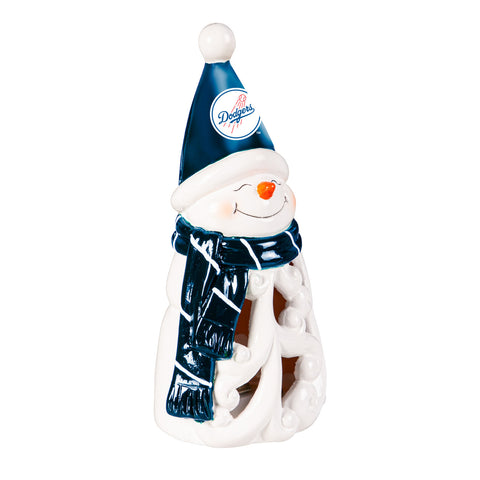 Los Angeles Dodgers Statue 8 Inch LED Snowman