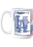 Los Angeles Dodgers 2025 World Series Champions 15oz Roster Sublimated Ceramic Mug -