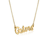 Florida Gators Script Necklace - 18K Gold Plated