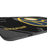 Milwaukee Brewers Monocolor Tilt 15-Watt Wireless Charger and Mouse Pad