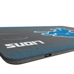 Detroit Lions Linen 15-Watt Wireless Charger and Mouse Pad