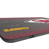 Kansas City Chiefs Linen 15-Watt Wireless Charger and Mouse Pad
