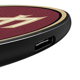 Florida State University Seminoles Athletic Wordmark Personalized Endzone Solid 15-Watt Wireless Charger