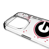 University of Georgia Bulldogs Confetti Clear Phone Case for Apple iPhone