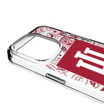 Indiana University Hoosiers Paisley Clear Phone Case for Apple iPhone