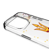 Arizona State University Sun Devils Confetti Clear Phone Case for Apple iPhone