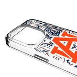 University of Auburn Tigers Paisley Clear Phone Case for Apple iPhone