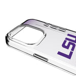 Louisiana State University Tigers Linen Clear Phone Case for Apple iPhone