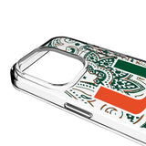 University of Miami Hurricanes Paisley Clear Phone Case for Apple iPhone