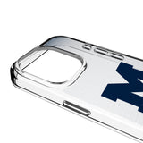 University of Michigan Wolverines Linen Clear Phone Case for Apple iPhone