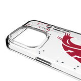 Washington State University Cougars Confetti Clear Phone Case for Apple iPhone