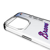 Atlanta Braves Home 2012 - Cooperstown Collection Linen Clear Phone Case for Apple iPhone