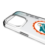 Miami Dolphins 1966-1973 Historic Collection Linen Clear Phone Case for Apple iPhone