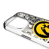 University of Iowa Hawkeyes Paisley Clear Phone Case for Apple iPhone
