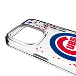 Chicago Cubs Confetti Clear Phone Case for Apple iPhone