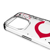 Cincinnati Reds Confetti Clear Phone Case for Apple iPhone