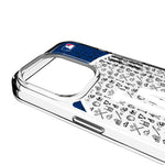 LA Dodgers Personalized Circle Clear Phone Case for Apple iPhone