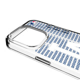 LA Dodgers Text Backdrop Clear Phone Case for Apple iPhone