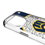 Milwaukee Brewers Personalized Circle Clear Phone Case for Apple iPhone