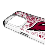 Arizona Cardinals Paisley Clear Phone Case for Apple iPhone