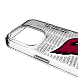Arizona Cardinals Text Backdrop Clear Phone Case for Apple iPhone