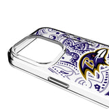 Baltimore Ravens Paisley Clear Phone Case for Apple iPhone