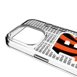 Cincinnati Bengals Text Backdrop Clear Phone Case for Apple iPhone