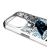 Carolina Panthers Paisley Clear Phone Case for Apple iPhone