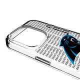 Carolina Panthers Text Backdrop Clear Phone Case for Apple iPhone