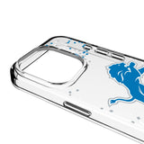 Detroit Lions Confetti Clear Phone Case for Apple iPhone