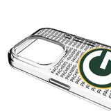 Green Bay Packers Text Backdrop Clear Phone Case for Apple iPhone